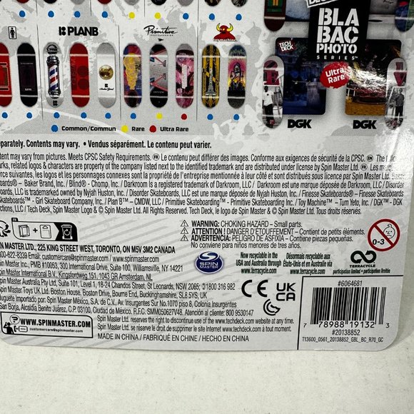 Tech Deck BLA BAC PHOTO Ultra Rare DGK Skateboard Fingerboard New - Picture 7 of 10